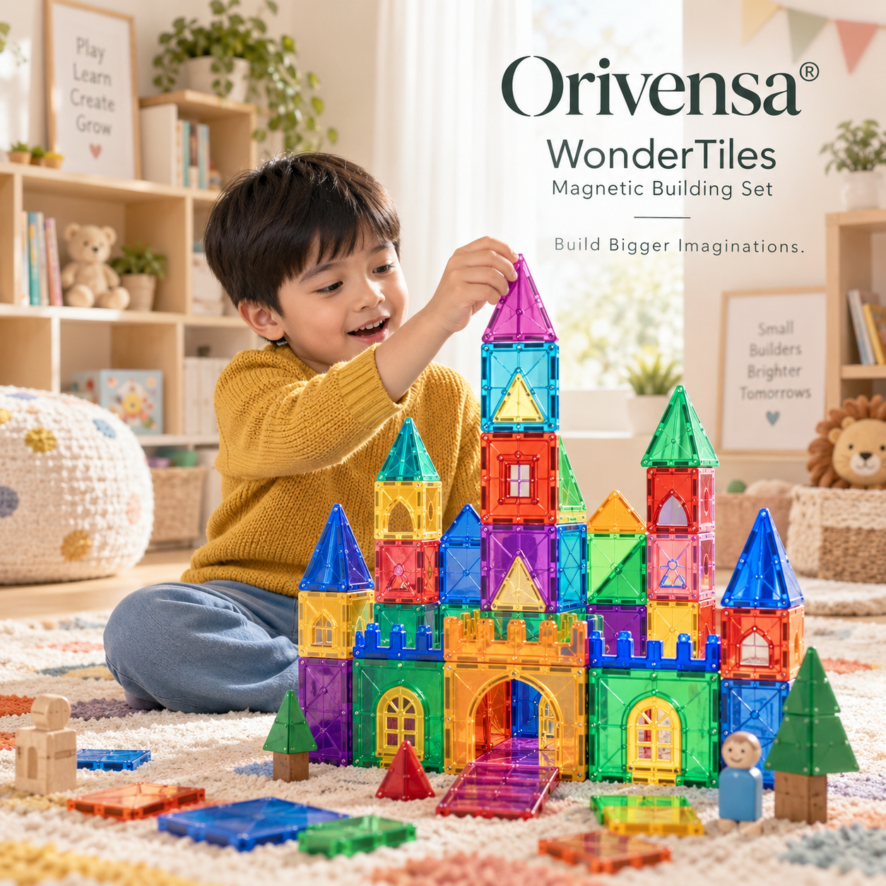 Orivensa® WonderTiles Magnetic Building Set 🧲