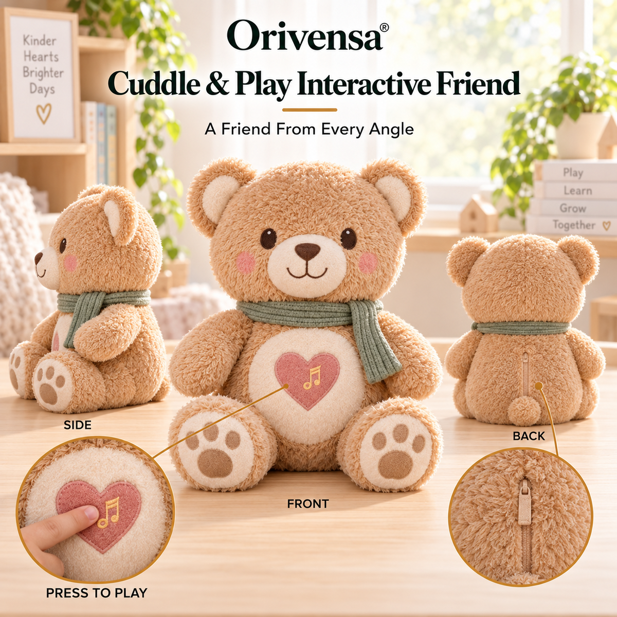 Orivensa® Cuddle & Play Interactive Friend 🧸