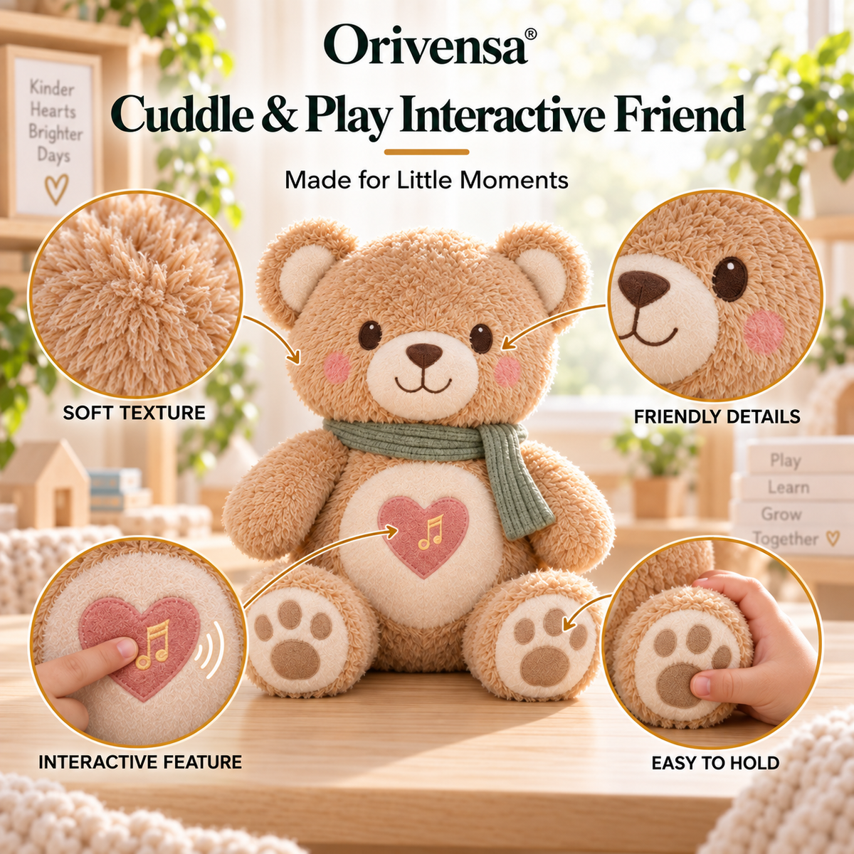 Orivensa® Cuddle & Play Interactive Friend 🧸