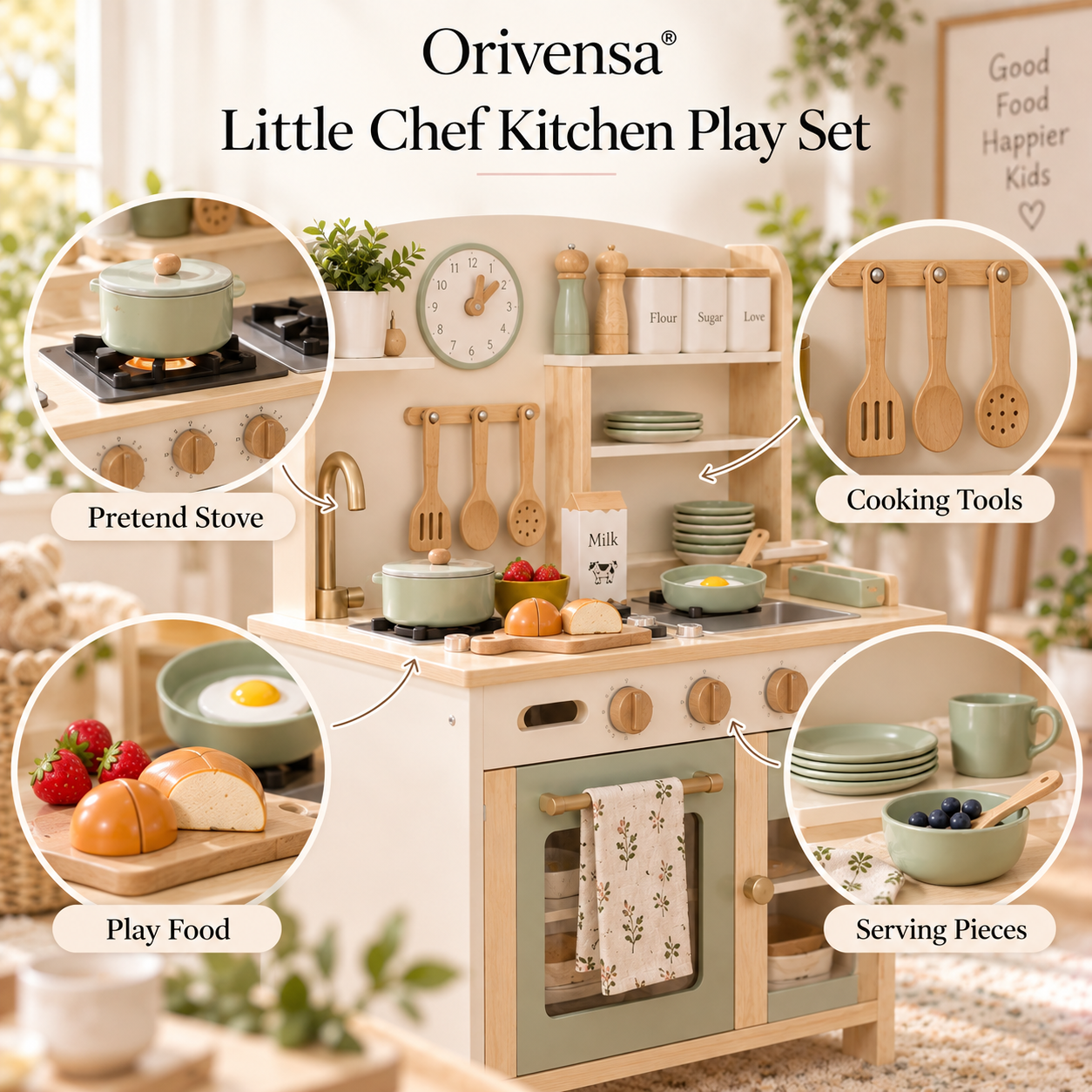 Orivensa® Little Chef Kitchen Play Set 👩‍🍳